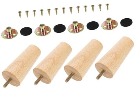 Gadpiparty 4sätze Massivholz Tischbeine Möbelbeine Holz Schrankfüße Für Holzmöbel Sofa Schreibtisch Tv Möbel