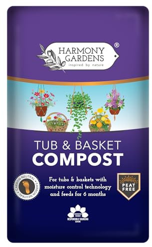 Harmony Gardens Tub and Basket Compost 40L| Nutrient-Rich Compost for Plants|All Purpose Compost for Indoor & Outdoor Plants