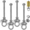 WWFFEN 4 ganci per altalena, con travi in legno, M10, in acciaio inox, con cuscinetti per parco giochi, amache, yoga, sacco di sabbia, capacità di carico 675 kg