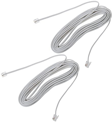 ISTOVO 2X 9M 30ft RJ11 6P2C modulari cavi telefonici Telefono filo