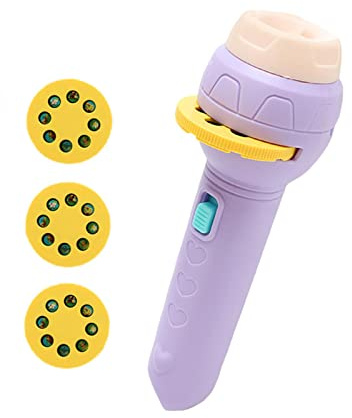 TTETTZ Proyector de Dibujos Animados Linterna con Diapositivas Educativa de Plástico Interactiva para Niños para Regalo Infantil Y Aprendizaje en Casa,