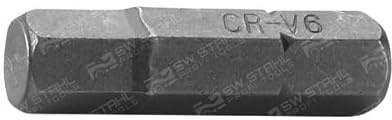 SW-Stahl IBO/8-12 Schraubendrehbit, 8 mm Innensechskant, 12 mm Sechskant | Profi Bit-Einsatz aus Chrom-Vanadium-Stahl, kurze Ausführung 30 mm, brünierte Oberfläche, 5/16 Zoll Antrieb