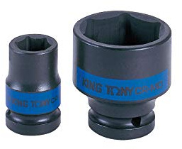 KING TONY 453539M 6 Point Drive Impact Socket, 39 mm, 1/2-inch