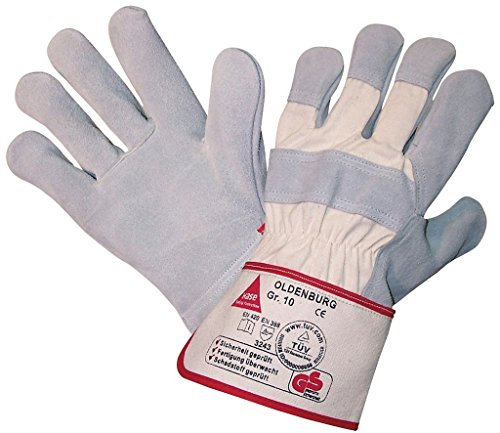 Hase Arbeitshandschuhe Oldenburg Größe 10, Rindkernspaltleder 12 Stk