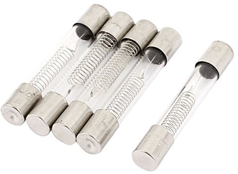 sourcing map 5 Piece Microwave Oven Protection High Voltage Fuse Tube 800m Amp, 0.8 Amp, 5KV