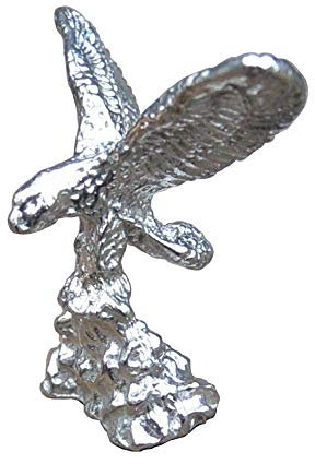 Adlerfigur, Kleiner Adler, Adlerornament, Handgegossen von William Sturt, aus Deutsche Zinn (Pewter)