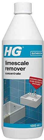 HG Limescale Remover Concentrate, Sink Tap & Toilet Limescale Remover, Multi Surface Cleaner & Descaler, Bathroom Cleaner for Shower Heads, Loos, Baths & Screens - 1 Litre