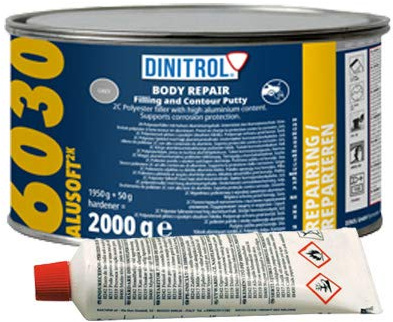 DINITROL 6030 PYRMOPLAST ALUMINIUM 1 x 2 Kg tin + 50g tube of hardener