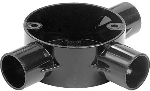 PVC Conduit Box 20mm 3 Way Black