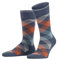 Burlington Herren Socken Newcastle M So Wolle gemustert 1 Paar, Blau Dark Blue Melange 6688, 40-46