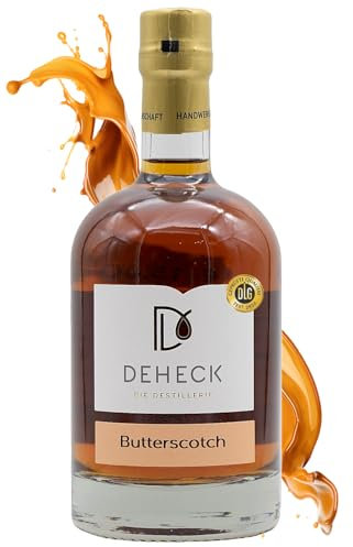 Deheck Butterscotch Karamell Likör 20% Vol. | Süße Note von karamellisiertem Zucker & Vanille | Butter-Scotch mit Whisky verfeinert | Premium Butterscotch Whisky-Likör I 0,5l
