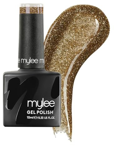 Mylee Vernis à Ongles en Gel 10 ml [Gold Digger] UV/LED Nail Art Manucure et Pédicure, Usage Professionnel dans le Salon et à la Maison - Durable et Facile à Appliquer