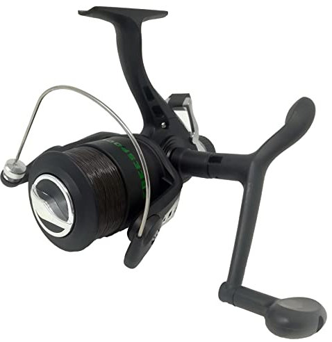 KINGCARP FREESPOOL - Mulinello da Pesca con Frizione Posteriore, Misura 50, con Singolo Cuscinetto e Filo da 6,8 kg, Ideale per Lago o Fiume [11-1050 KC]