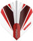 WINMAU Prism Alpha White & Red Extra Dicke Dart Flights - 1 Sätze pro Packung (3 Flights insgesamt)