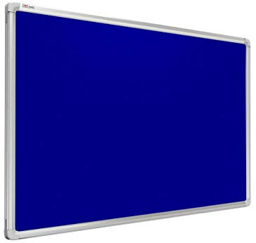 ALLboards Pinnwand Filztafel 180x100cm mit Alurahmen, Textiltafel Blau