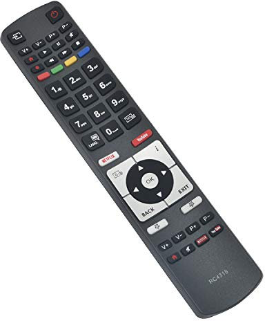 ALLIMITY RC4318 RC 4318 sostituzione telecomando per Telefunken 4K TV with NetFlix Youtube 32DTH531 40DTF531 49DTU652 55DTU652 D32H287M4CWI D32H289N4CWI D40U297M4CW D40U298N4CWH D43U297N4CWH