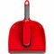 Large Red Colour Dustpan & Brush Heavy Duty Unassembled - Soft Rubber Handle 24.00 x 34.00 x 11.50 cm