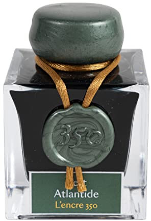 Jacques Herbin 15139JT - Jubiläumstinte 350 Jahre, VERT ATLANTIDE, Flakon 50ml, Grün, 1 Stück