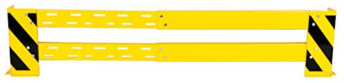 Rammschutzplanke variable 100-200 cm + 2 Rammschutzecken 400x160x6 mm + 8 Dübel (Anfahrschutz Regalschutz Rammschutzecke Made in Germany)