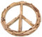 SEESTERN Treibholz Deko m. Peace (30 cm) Motiv Wanddeko Driftwood Schild Holzdeko /1435