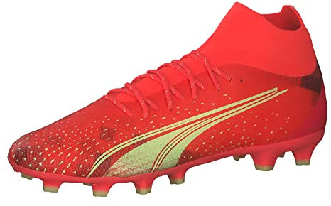 PUMA Herren Ultra PRO FG/AG Fußballschuh, Fiery Coral-Fizzy Light Black, 43 EU