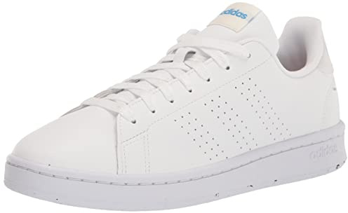 adidas Herren Advantage Base Sneaker, FTWR White/FTWR White/Pulse Blue, 42 2/3 EU