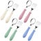 Bomtop Lot de Couverts enfants en inox 8 Pièces: 4 x Fourchettes, 4 x Cuillères, Set Couvert bebe en Poignée Ronde pour Garçons Filles Maison l'école Utilisation (Vert Bleu Rose Blanc)