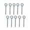 SUL Vine Eyes Screw 75mm (3 Inch) Zinc Plated Garden Eyes for Wire Screw Eyes, Long Screw Hooks for Indoor & Out Door Eye Screws Hooks, 75mm Self Tapping Screws Hooks (10 PK) (SULVES01)