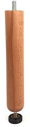 Pied central réglable en bois pour sommier à lattes double (h. 40)