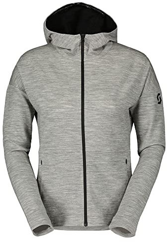 Scott Hoody Commuter Merino Damen Pendler Fahrrad Jacke melange grau 2025: Größe: M (38/40)