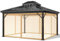 Jianyana Moskitonetz Outdoor, 4-Teilige Sonnenschirm Mesh Moskitonetz Balkon mit Reißverschluss für Pavillon Terrasse Lodge oder Balkon (nur Moskitonetz) (braun, 300 cm x 360 cm)