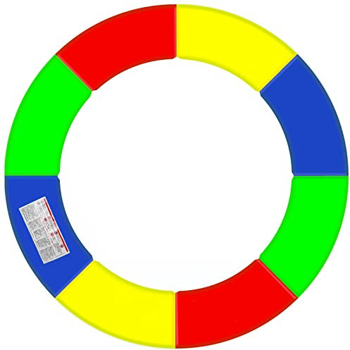 Baunsal® Trampolin Randabdeckung Ø 305 cm mit 30 cm breite in bunt und 20 mm dick uv-beständig reißfest Trampolin Ersatzteile Trampolin Rahmenpolsterung Schutzrand für das Trampolin Outdoor