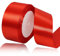 Rot Satinbands 40mm Breit, 22 Meters Schleifenband, Geschenkband für Geschenkverpackungen, DIY Handwerk, Blumensträuße, Nähprojekte, Schleifenherstellung, Geburtstags- und Hochzeitsdekorationen