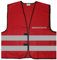 Brandschutzhelfer Warnweste BZW. Signalweste mit reflektierendem Aufdruck - Größe L/XL, Rot