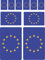 10 Stück Flaggen Aufkleber Europa Set Sticker Europe Autoaufkleber - Offsetdruck Blau