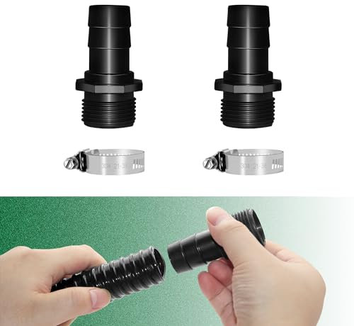LONGRUNNEW Raccord de Tuyauterie Adaptateur De Tube en PVC, Embout Tuyau D'arrosage Raccord Barbelé 25 mm x Mâle 30 mm NPT, Raccord D'extension De Tuyau d'eau- Ensemble De 4 Pcs