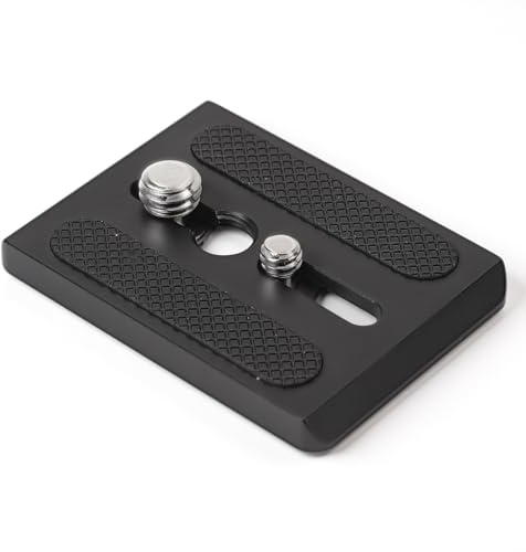 EIMSOAH Tripod Quick Release Plate Aluminum Alloy Lightweight 1/4 Inch 3/8 Inch Thread with Rubber Foot Pads Compatible with FSB 10T 6T FSB 8T DV2 DV8 DV10sb Trépieds complets