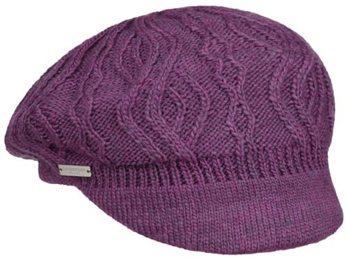 Seeberger Annelie Strickmütze für Damen, Violett, Einheitsgröße, 6 3/4-7 1/2, Veilchen, 6.75-7.5