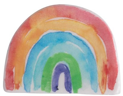 Rayher Wachs-Motiv Regenbogen, 5 x 3,8 cm, bunt, 1 Stück, Verzierwachs, Wachs zum Kerzen verzieren, Kerzenwachs zum Verzieren, für Kommunionkerzen, Hochzeitskerzen, 31652990