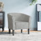 Clubsessel mit Hocker, Cocktailsessel, Sessel, Retro Lesesessel Samt, Einzelsessel, Loungesessel, Kleiner Relaxsessel, Sessel mit Fußhocker, Bürostuhl, Hellgrau