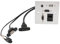 Plaque Murale de Prise Multimédia en Alliage D'aluminium avec USB, HDMI, VGA, Son 3,5 Mm, Plaque Murale Réseau RJ45 avec Montage pour Maisons, Hôtels, Bureaux