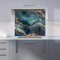 Premium Blue, Gold Marble Effect Kitchen Splashback 6mm Toughened Glass Kitchen Splashback – Heat Resistant Splashback for Kitchens, Perfect for Cookers and Hobs, Polished Edges