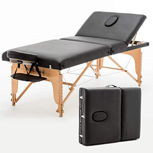 DQFSDYUO Salon- und Spa-Tische, zusammenklappbar, 3-teilig, tragbar, professionelle Massageliege, Kosmetikbett, Couch für Reiki-Therapie, Behandlungssalon