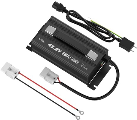 LiTime 36V 18A LiFePO4 Ladegerät, 43.8V AC-DC Lithium-Ladegerät für 38.4V Lithium-Batterien mit Anderson-Stecker, LED-Anzeige & Mehrfacher Sicherheitsschutz für Golfwagen und Wohnmobile