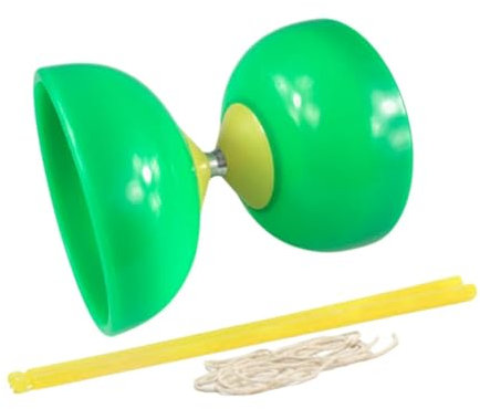 Fenteer Diabolo, Chinesisches JoJo-Set, Diabolo-Ballspielzeug, chinesisches Diabolo-Spielzeugset, Dreifachlager-Diabolo für Anfänger und Erwachsene, für den, GrÜn