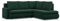 Mebligo - Ecksofa mit Schlaffunktion und 2 Bettkasten Cord - Dunkelgrün 230x89x200 (BxHxT) FORESTA - Rechts Eckcouch, Sofas & Couches, Couch L Form, Cauchsofa, Sofa Wohnzimmer, Ecke Sofa