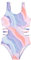 pvucpot Ragazza Costume Intero da Bagno Bambina Arcobaleno Protezione Solare Body da Nuoto Surf Colorato Costume Mare Piscina Completo da Spiaggia Swimsuit Moda