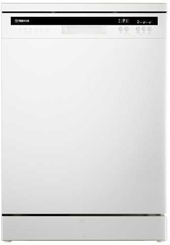 Teknix TX3FD618W 3 Series Freestanding Dishwasher - 15 Place Settings - Auto Door Opening - Internal LED Lights - Integrated Bottle Washers - Energy Class C - White