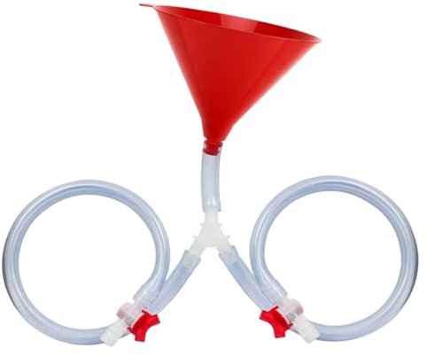 Beer Bong Funnel, Leak-Proof Sealing Beer Bong with Dual Valve & Tubes, Drinking Funnel for Home Bar Party