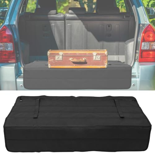 Ladekantenschutz Matte 94 x 64 cm Faltbar Ultra rutschfest Verschleißfest Oxford Universal Kofferraumschutz dichte glatt Hund Kofferraum Schutz Kofferraum Kantenschutz für Auto Kombi Van SUV Schwarz
